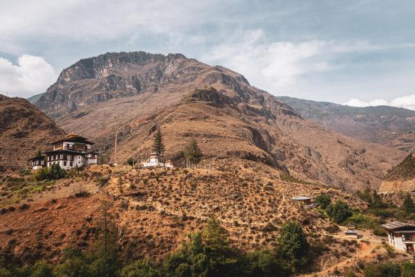 The scenery in Bhutan